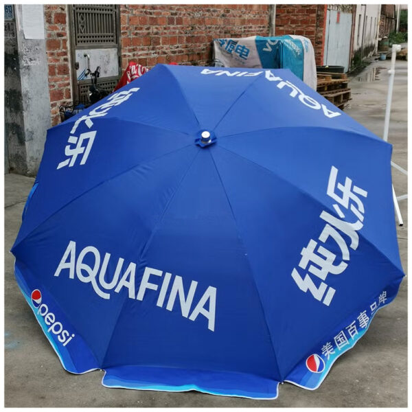 Heavy duty Round Garden Outdoor Umbrella with branding 56 Inch - Image 2