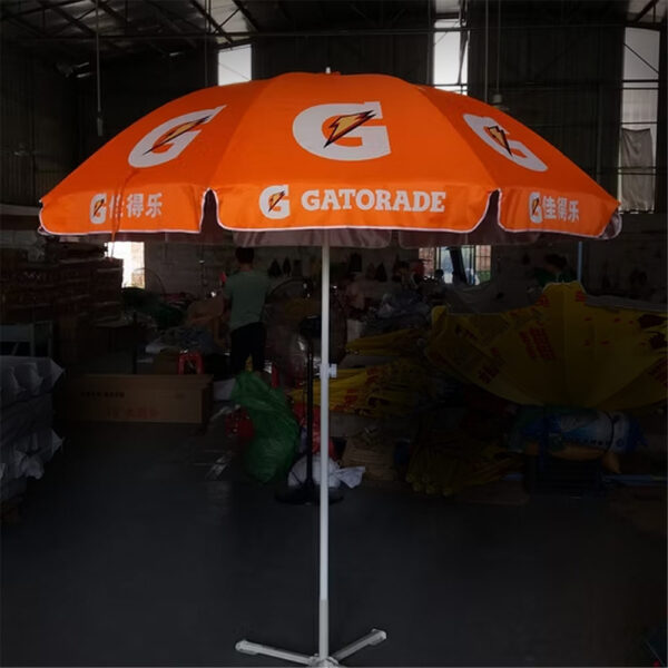 Heavy duty Round Garden Outdoor Umbrella with branding 56 Inch - Image 3